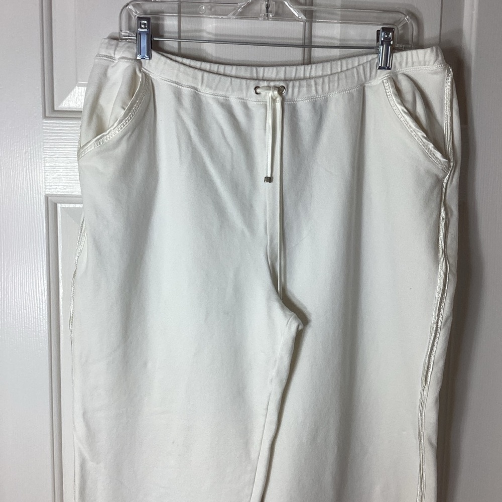 Liz Claiborne Villager Off-White Joggers Sz XL Pull-On Pants - Picture 2 of 13